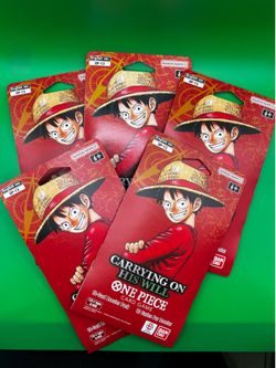 One Piece TCG: Carrying On His Will (OP-13) Blister Packs - Lot of 5