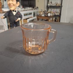 Vintage Depression Glass Style Fortecrisa Radiance Pattern Made In Mexico In Lovely Pink Ribbed Design