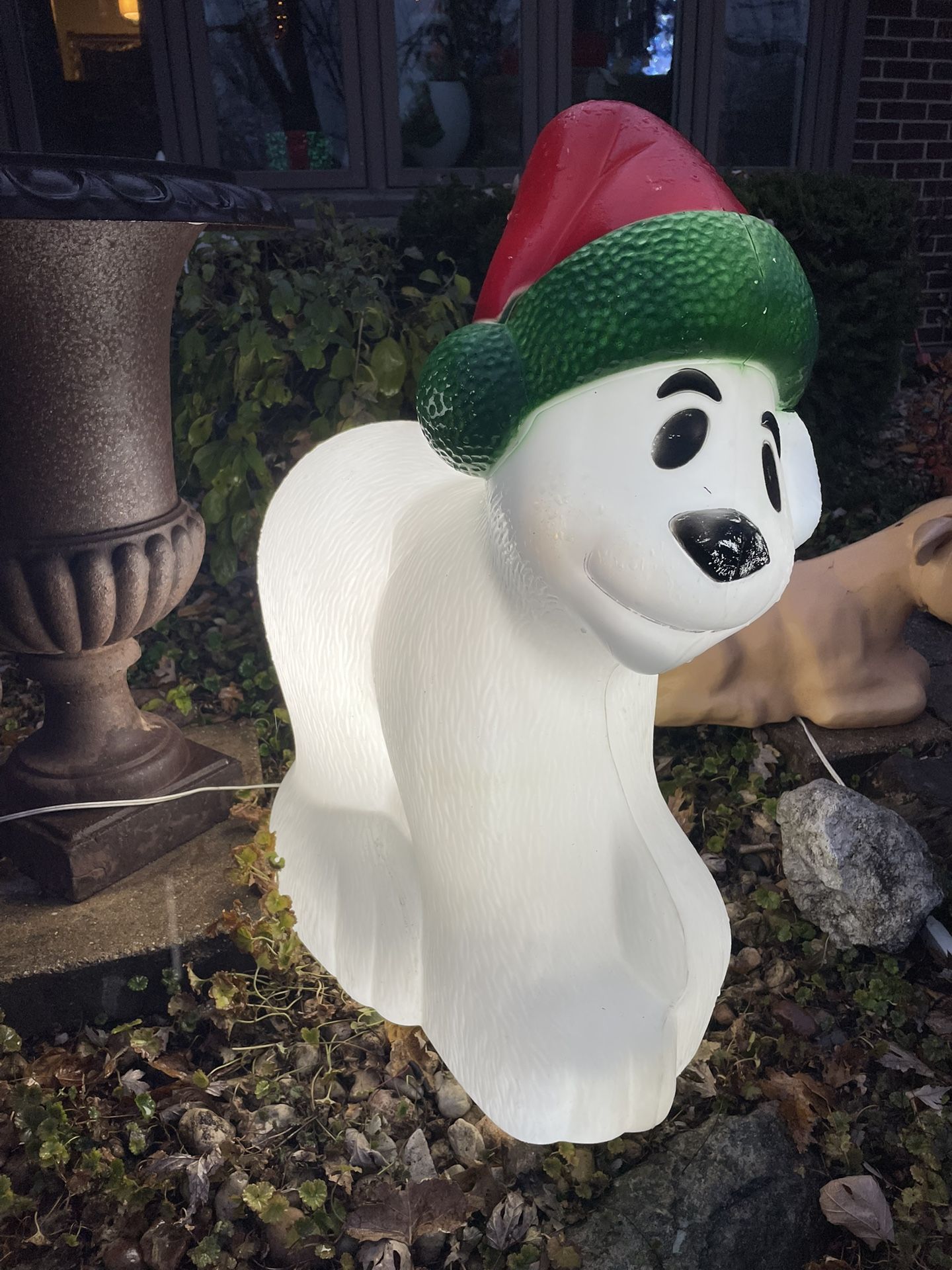 Polar Bear Vintage Christmas Blow Mold  