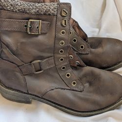 Womens Cute Brown Boot Booties 8.5 By Rocket Dog. They Only Need A Set Of Laces C429/0719  8 1/2