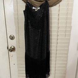 Gata y Black  Vintage  1920  Style Sequin Flapper Dress 