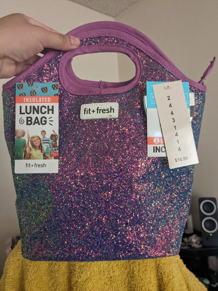 Pink Glittery Lunch Bag
