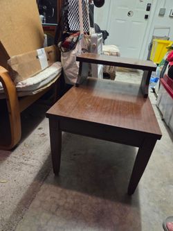 Wood side table