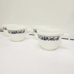 4 Vintage Pyrex Mugs