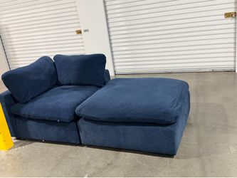 Living spaces Modular modern 2 piece Sofa couch set Blue