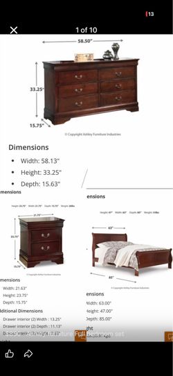 full Ashley bedroom set