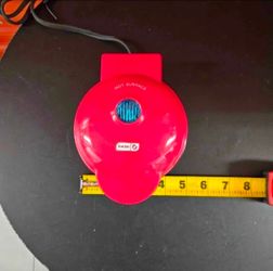 🔥Dash Red Electric Mini Waffle Maker 4" Iron
