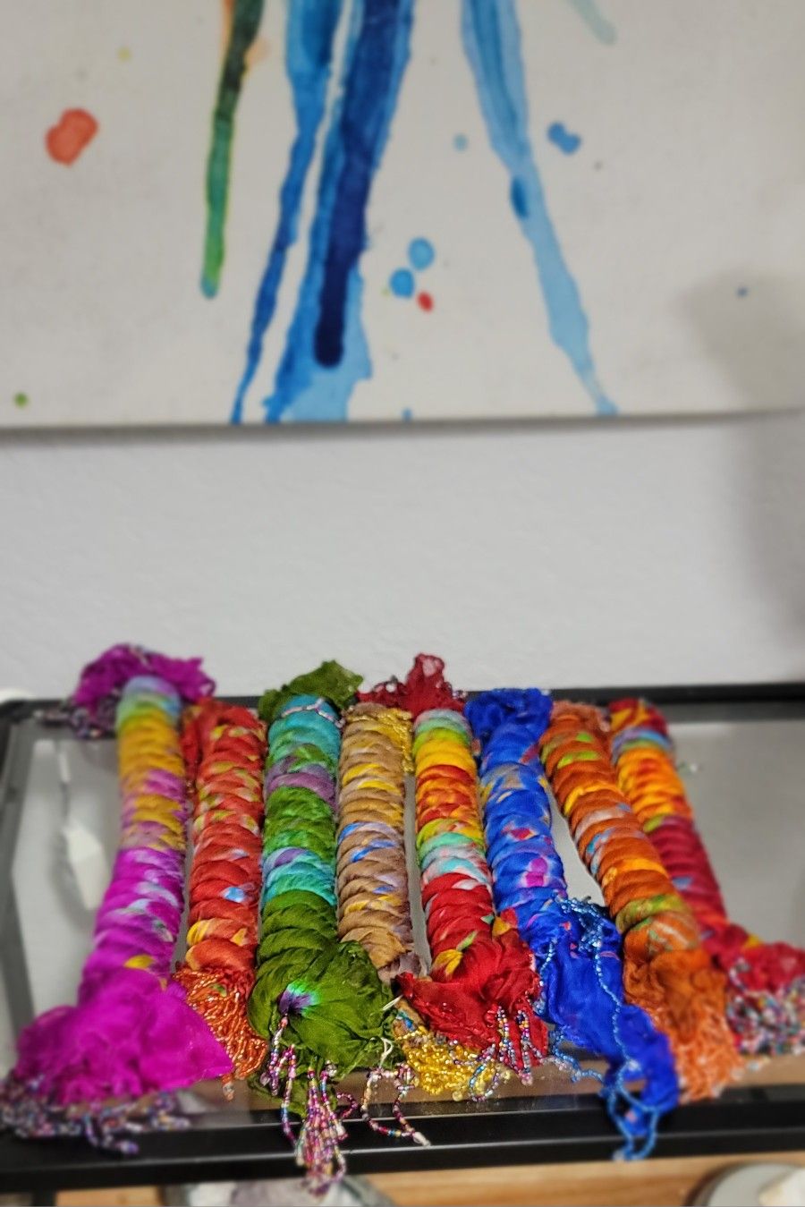 Silky Multicolored Scarves