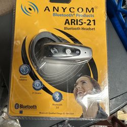 New Anycom  Aris 21 Bluetooth Headset For Phones