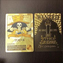 24k Gold Foil Plated Brook One Piece Anime Card