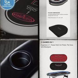 10 Player LED Poker Table – Like New (Foldable)