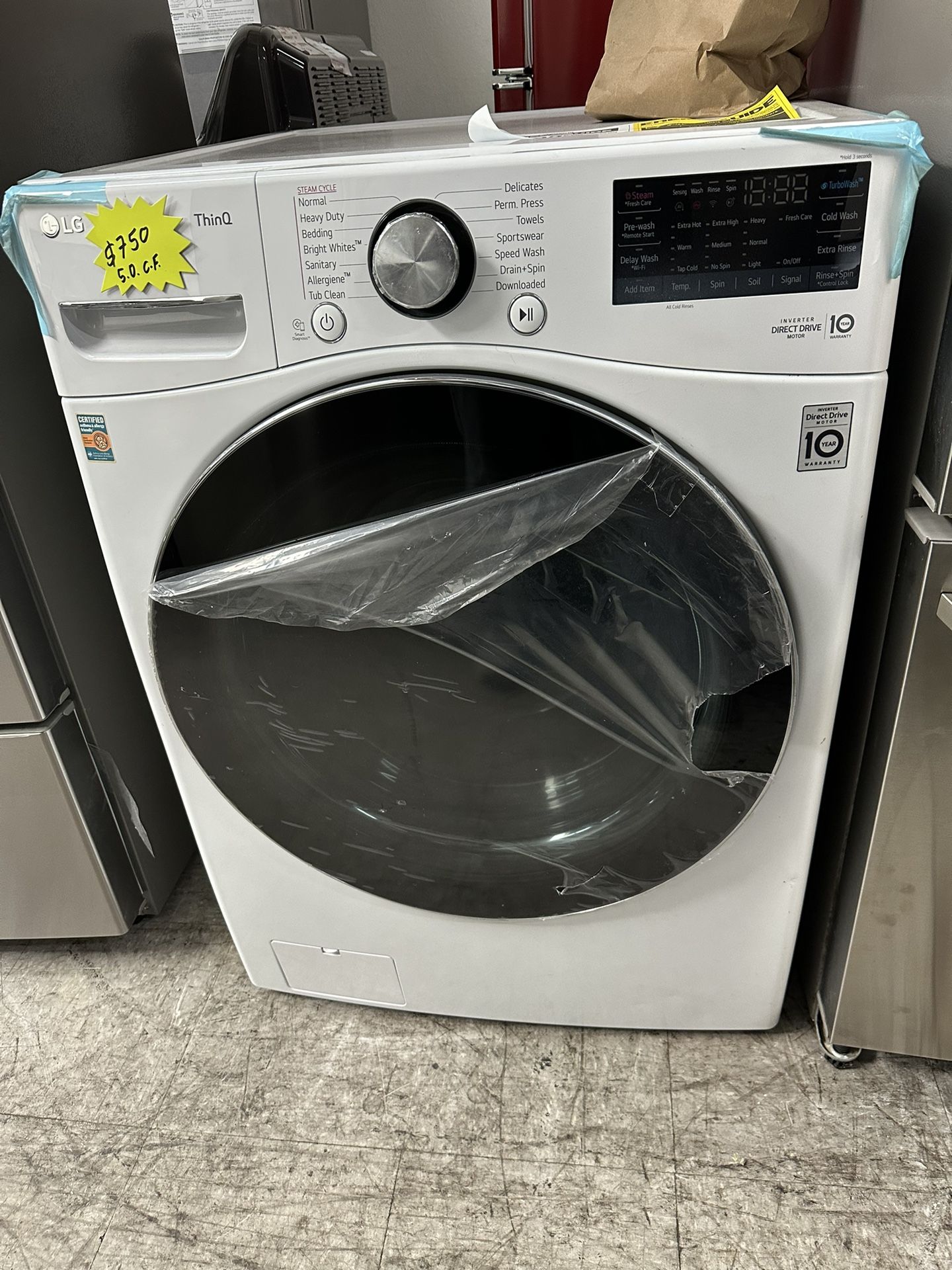 New Open Box Lg Washer 5.0 C.F.