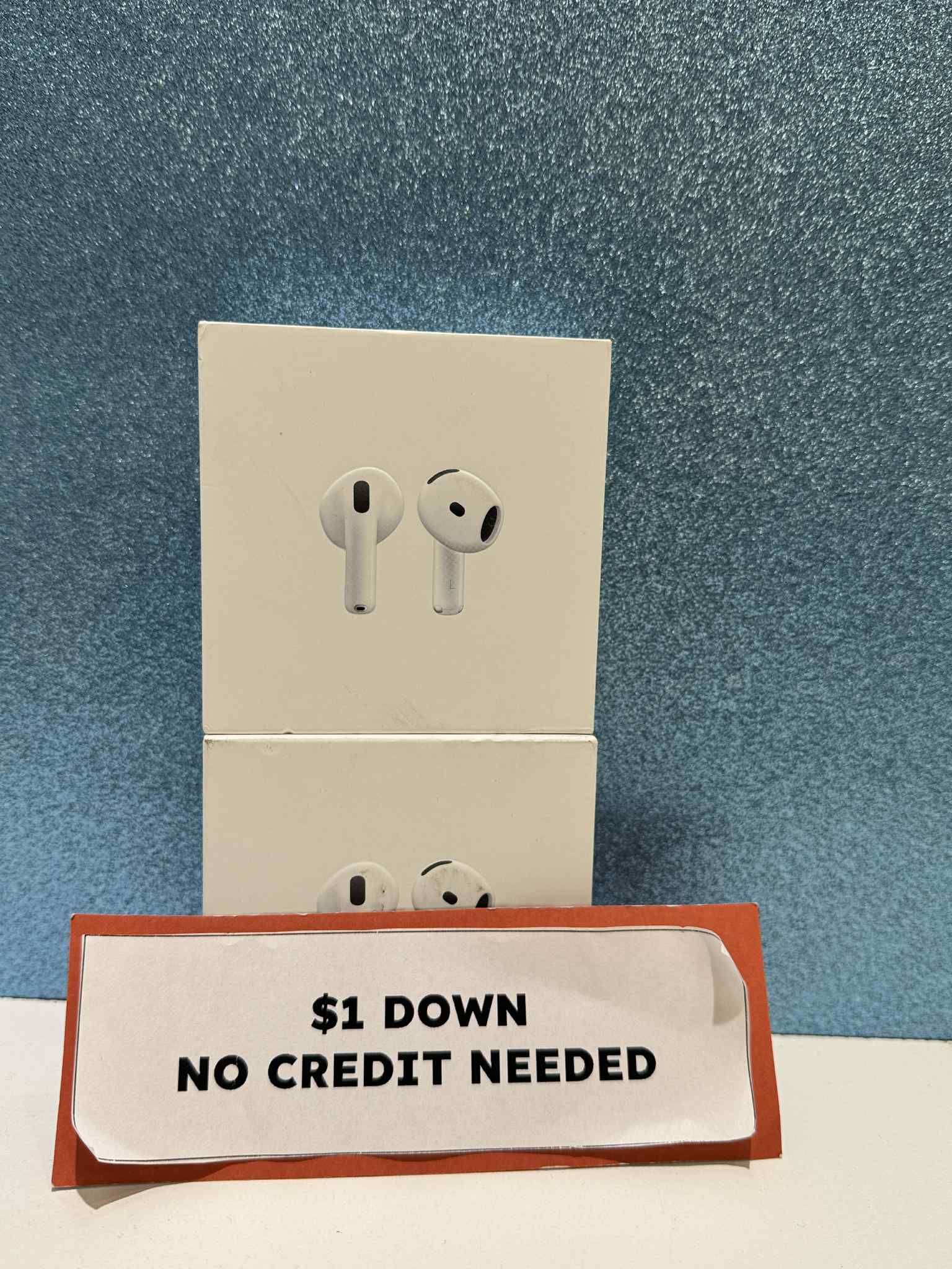 Apple Airpods 4 Bluetooth Earbuds (Brand New) - Pay $5 DOWN AVAILABLE - NO CREDIT NEEDED