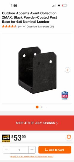 6x6  pole metal
