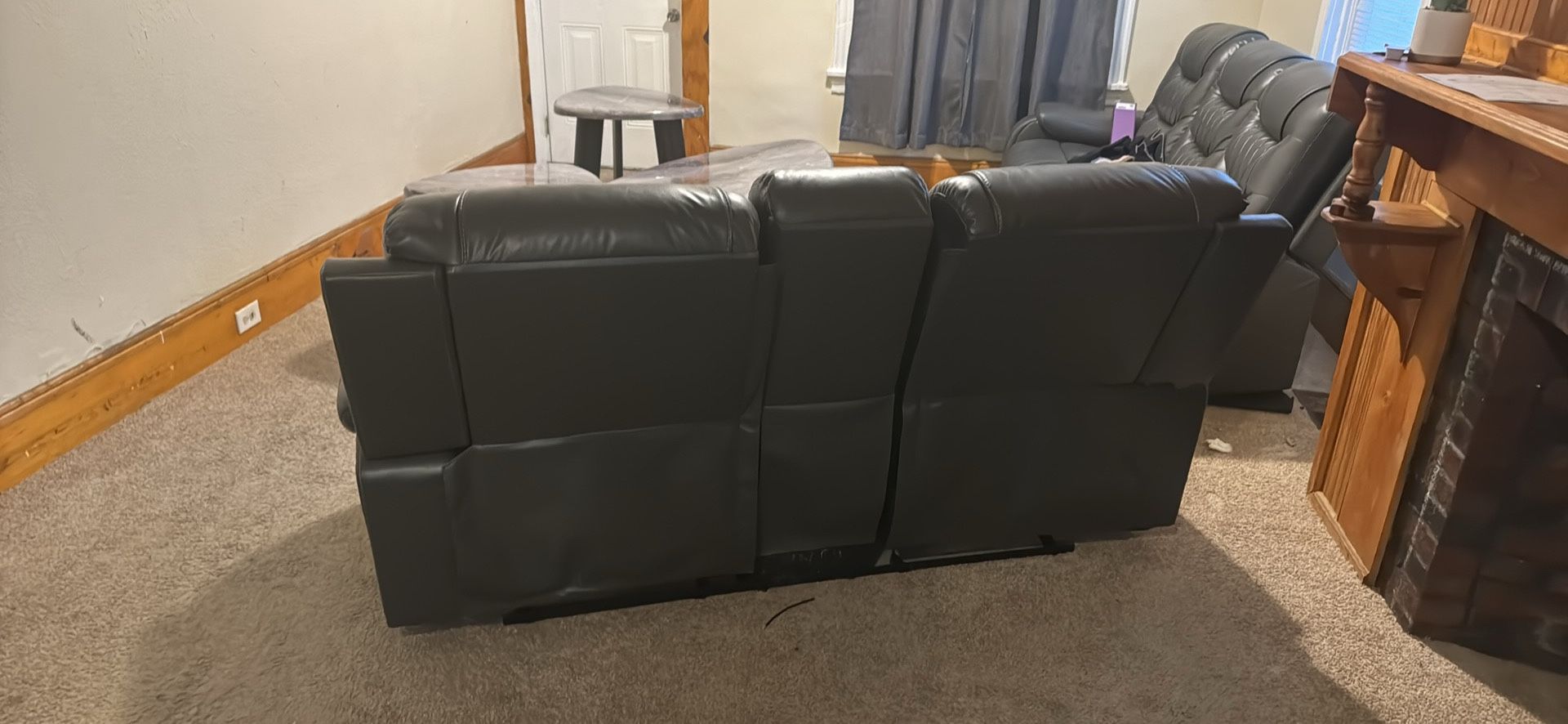 Reclining Leather Love Seat