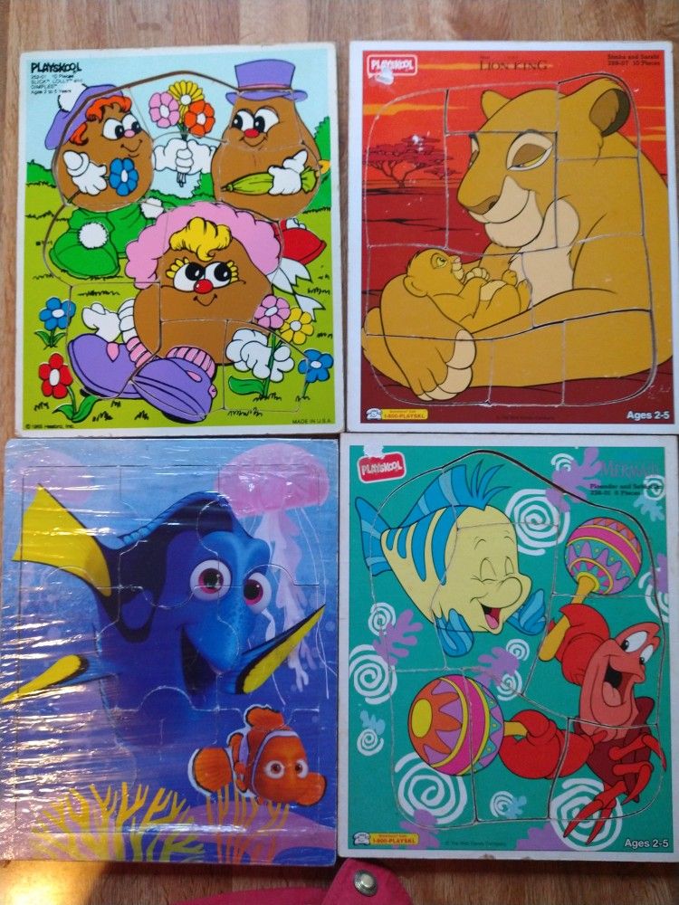 Four Wooden  Puzzles