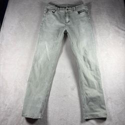 Marine Layer Pants Men’s 32x30 Gray Faded Pant Slim Straight Twill #1272
