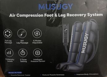 MUSUGY Air Compression Foot & Leg Recovery System ( Brand New, In Box ) For $75