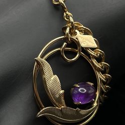 Amethyst & Vine Dangle Bracelet 