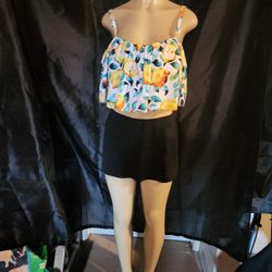 New Black MiXd  Bikini Set Size 14 3XL