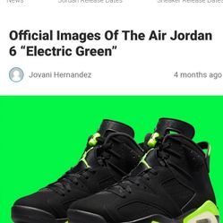 Air Jordan 6 Electric Green

