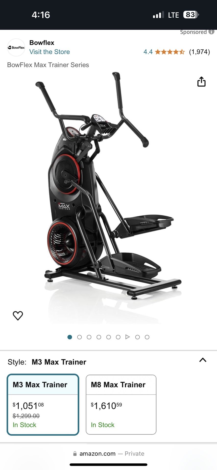 Bowflex Max Trainer m3