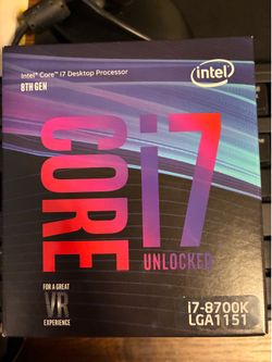 CPU Intel I7 8700k