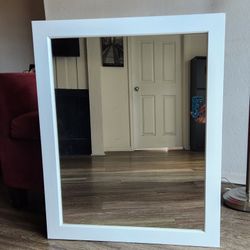 Large White Mirror