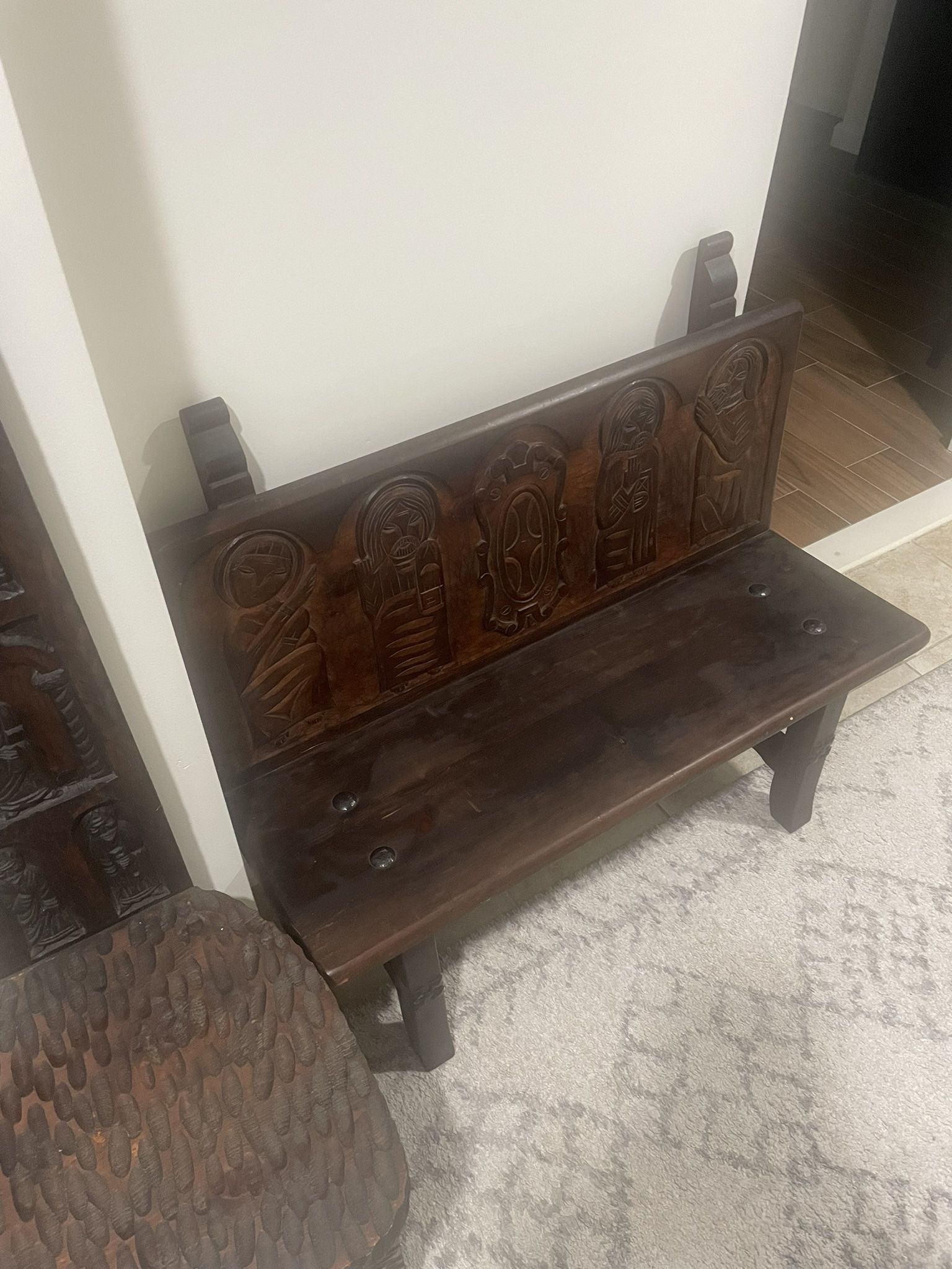 Antique furniture and bench