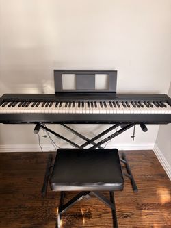 Yamaha P-71 88-Key Digital Piano + Stand & Bench