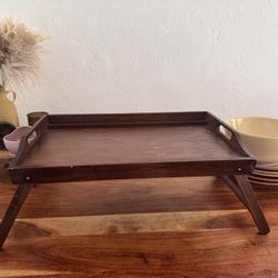 Wooden Breakfast Bed Tray Table