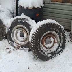 4 Used 8 Lug Tires  23585R16