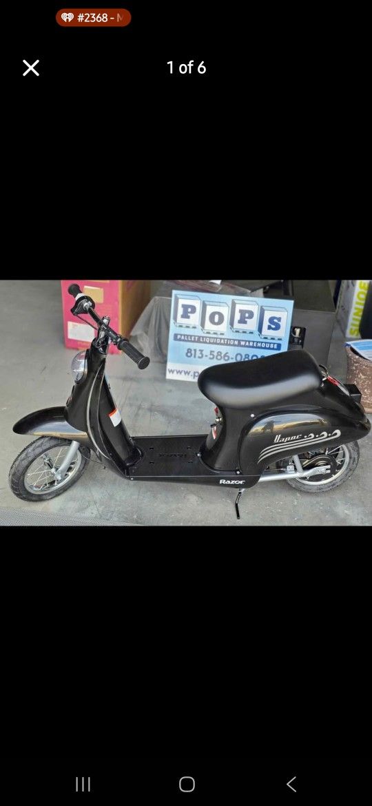 Razor Pocket Mod Miniature- Euro Style Electric Scooter for ages 13+, Vintage Design