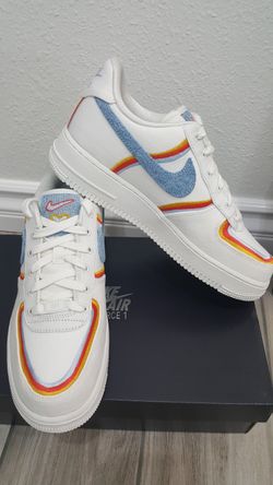 Air Force 1 -Sail Denim Swoosh Size 8W/6.5M $180