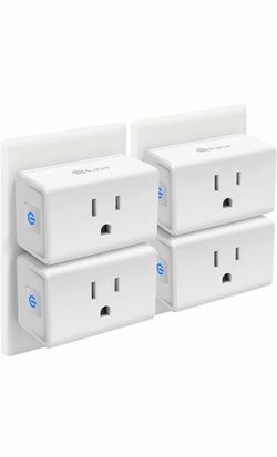 Kasa Smart Plug Mini 15A, Smart Home Wi-Fi Outlet Works with Alexa, Google Home, No Hub Required, UL Certified, 2.4G WiFi Only, 4-Pack(EP10P4) , White