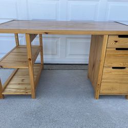 Solid Wood 3 Drawer Desk 