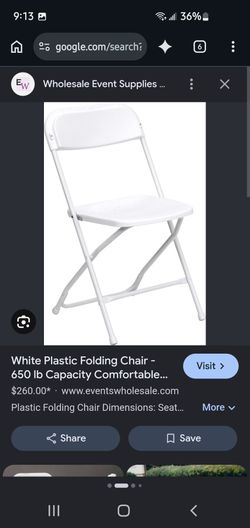White Folding Chairs Set of 10