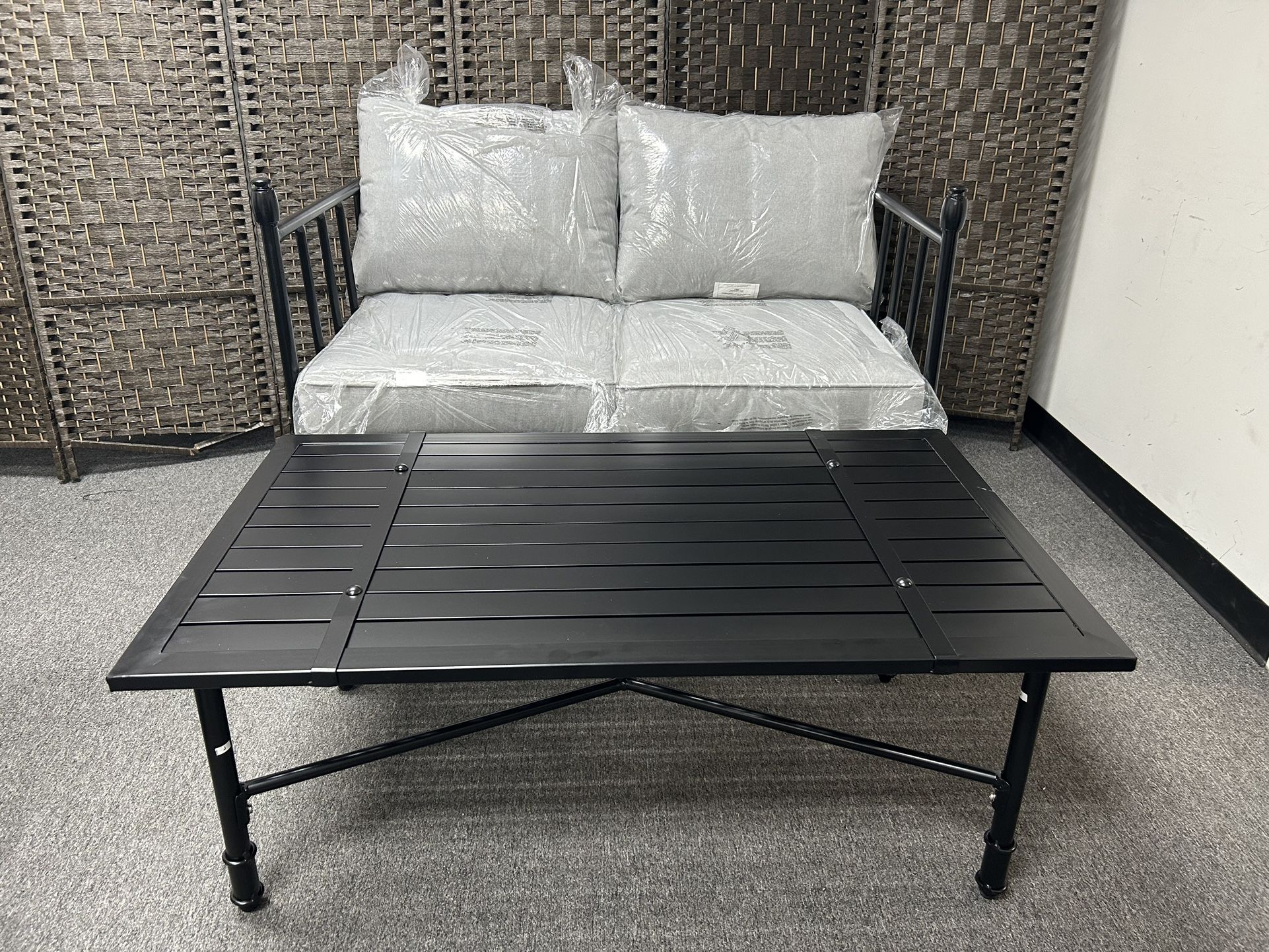 Patio Set, Table And Loveseat