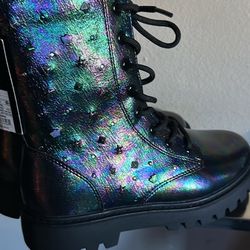 New Girls Metallic shine boots