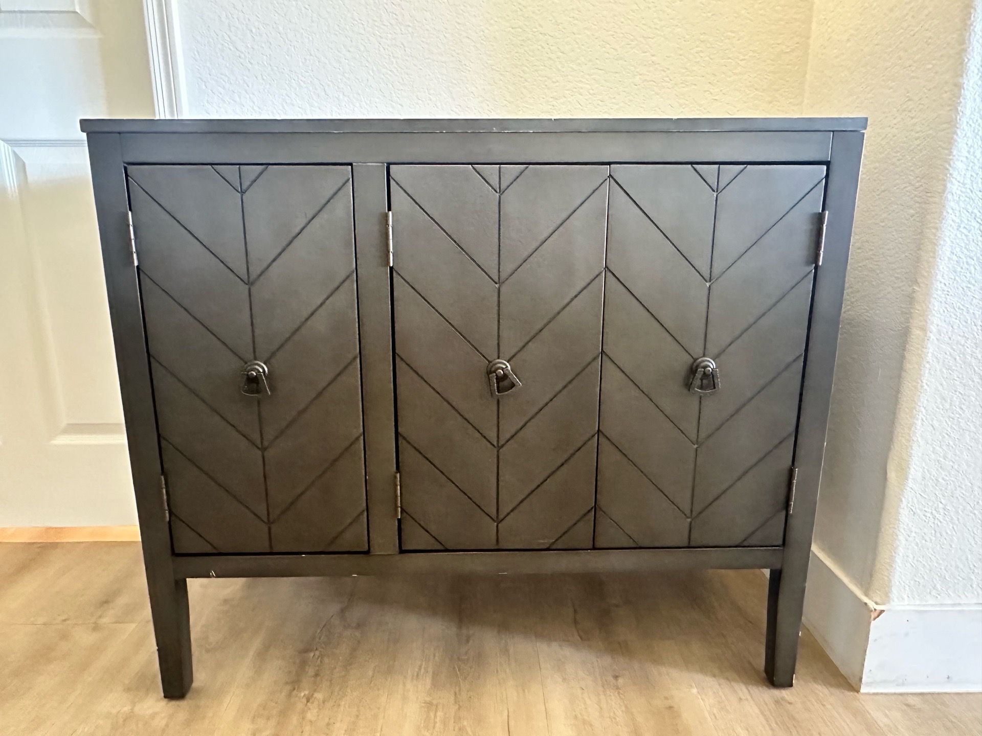 Storage Cabinet, Wooden Cabinet with Adjustable Shelf