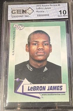 Rookie Review 2002 LeBron James #6 Rookie Graded Gem Grading Inc St. VSM