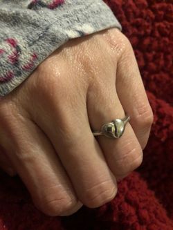 925 silver heart ring