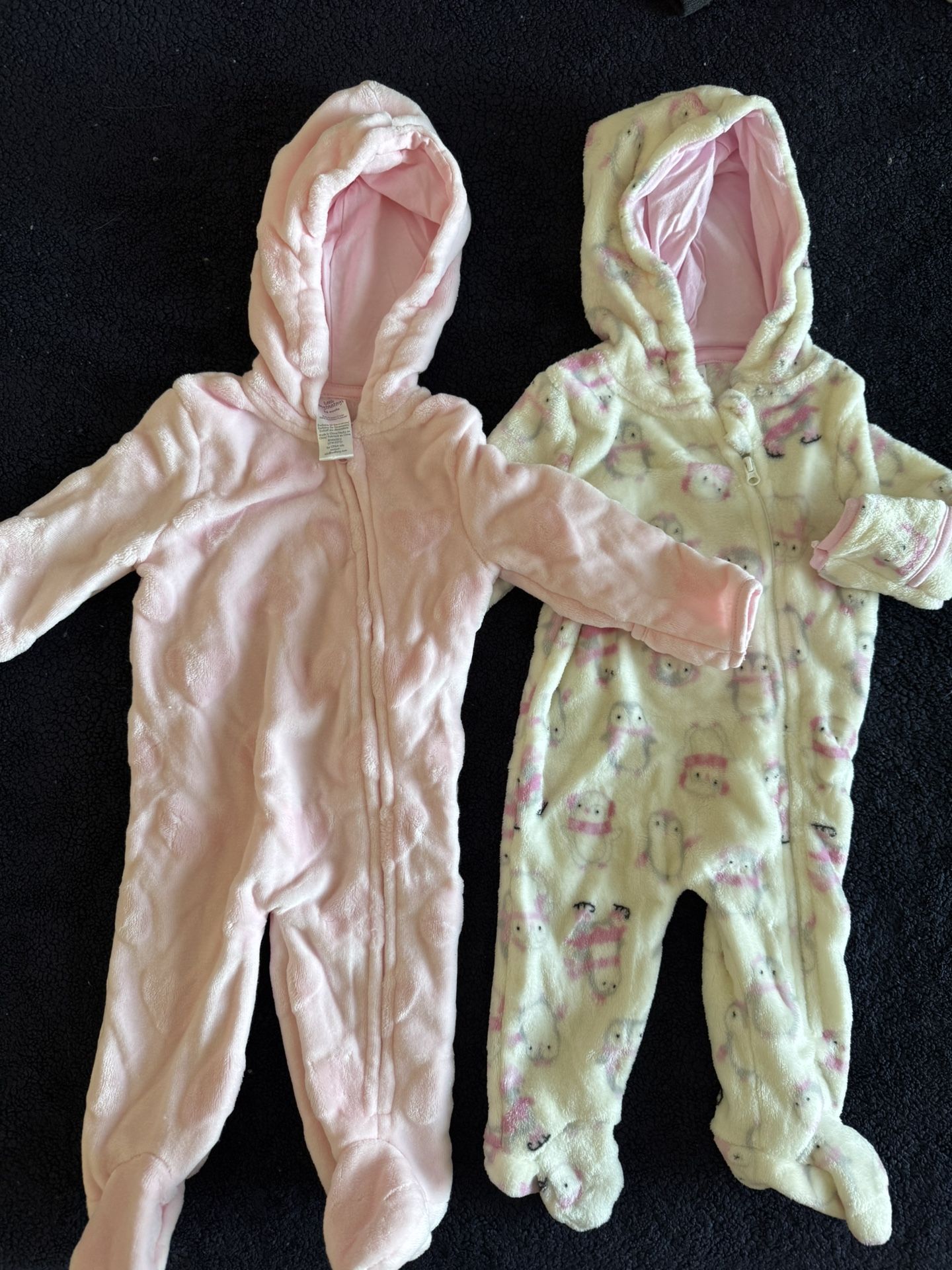 3-6 Month Baby Girl Fleece Pajamas Or Jumper