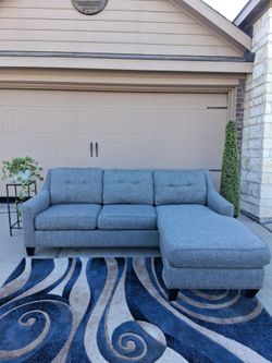Cindy Crawford Gray Sectional Couch- Free Delivery
