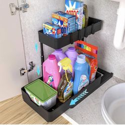2 Pcs Under Sink Organizer