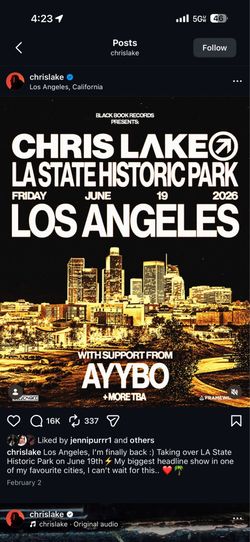 Chris lake Saturday 2 tickets