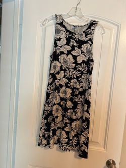 Old Navy dress, size S, black and white, rayon