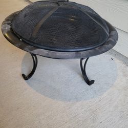 Cast Iron Foldable Frame 26" Fire Pit With Carry Case