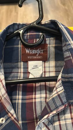 Wrangler Western Shirt Men's Large Plaid