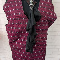 Gothic Halloween Costume Vest Standard Size